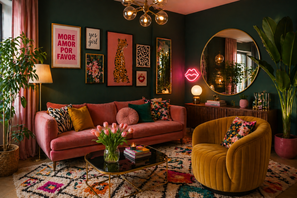 Maksymalizm i dopamine decor – dlaczego kolorowe wnętrza poprawiają nastrój?